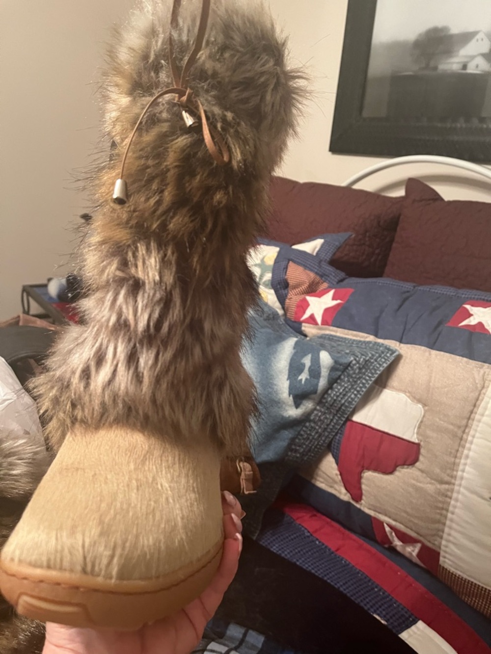 Women's Tan Faux Fur Winter Boots - Cozy Cold-Weather Style